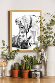 Affiche Animaux Manga personnalisee