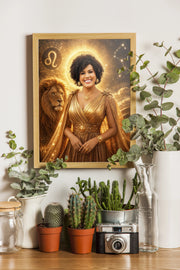 Affiche maman Lion personnalisee - cadre