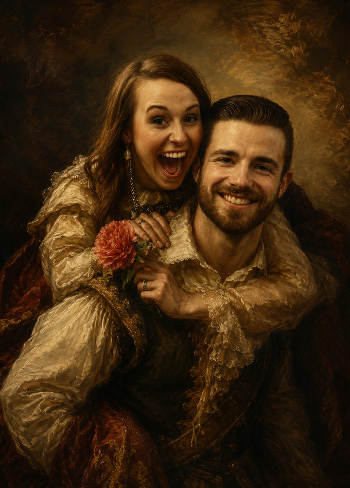 Baroque Couple Poster