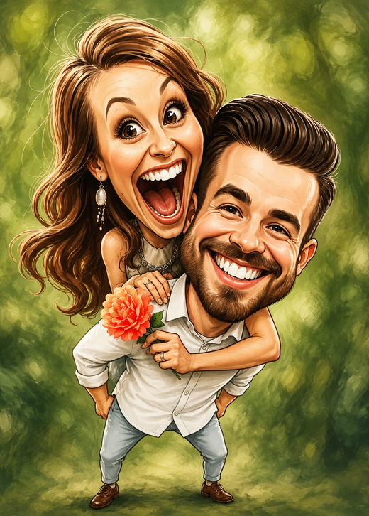 Couple Caricature Poster