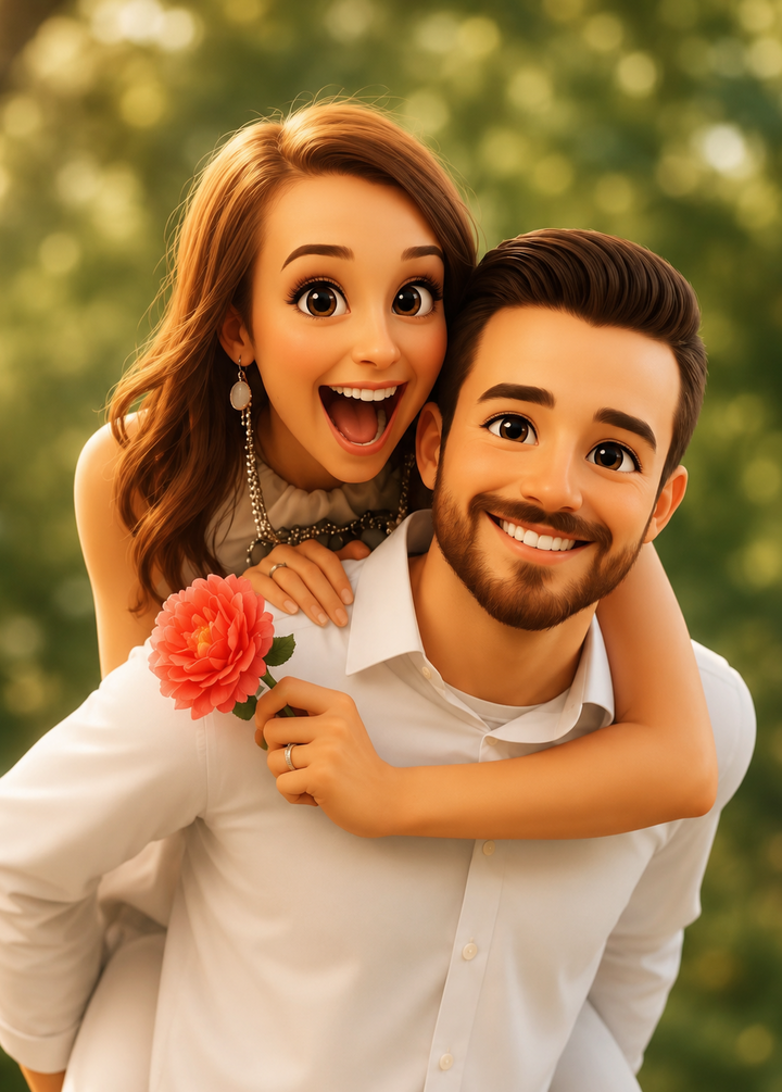 Affiche Couple Cartoon