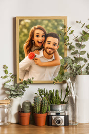 Affiche Couple Cartoon personnalisee