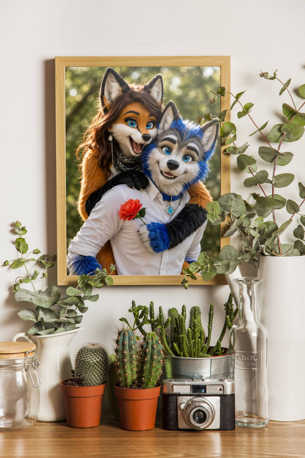 Affiche couple Fury personnalisee - decor