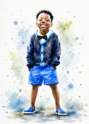 Affiche Enfant Aquarelle personnalisee - apercu