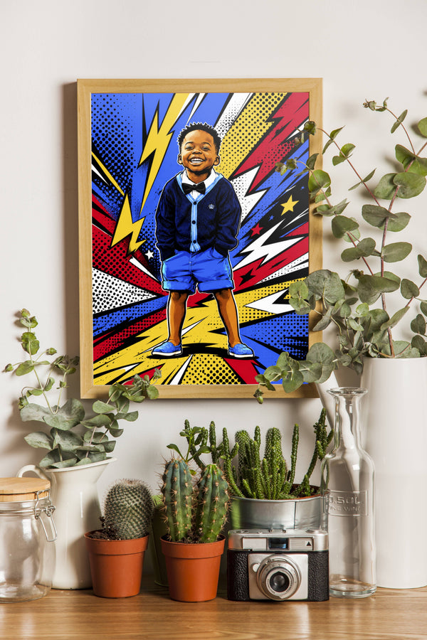 Affiche Enfant Pop art personnalisee