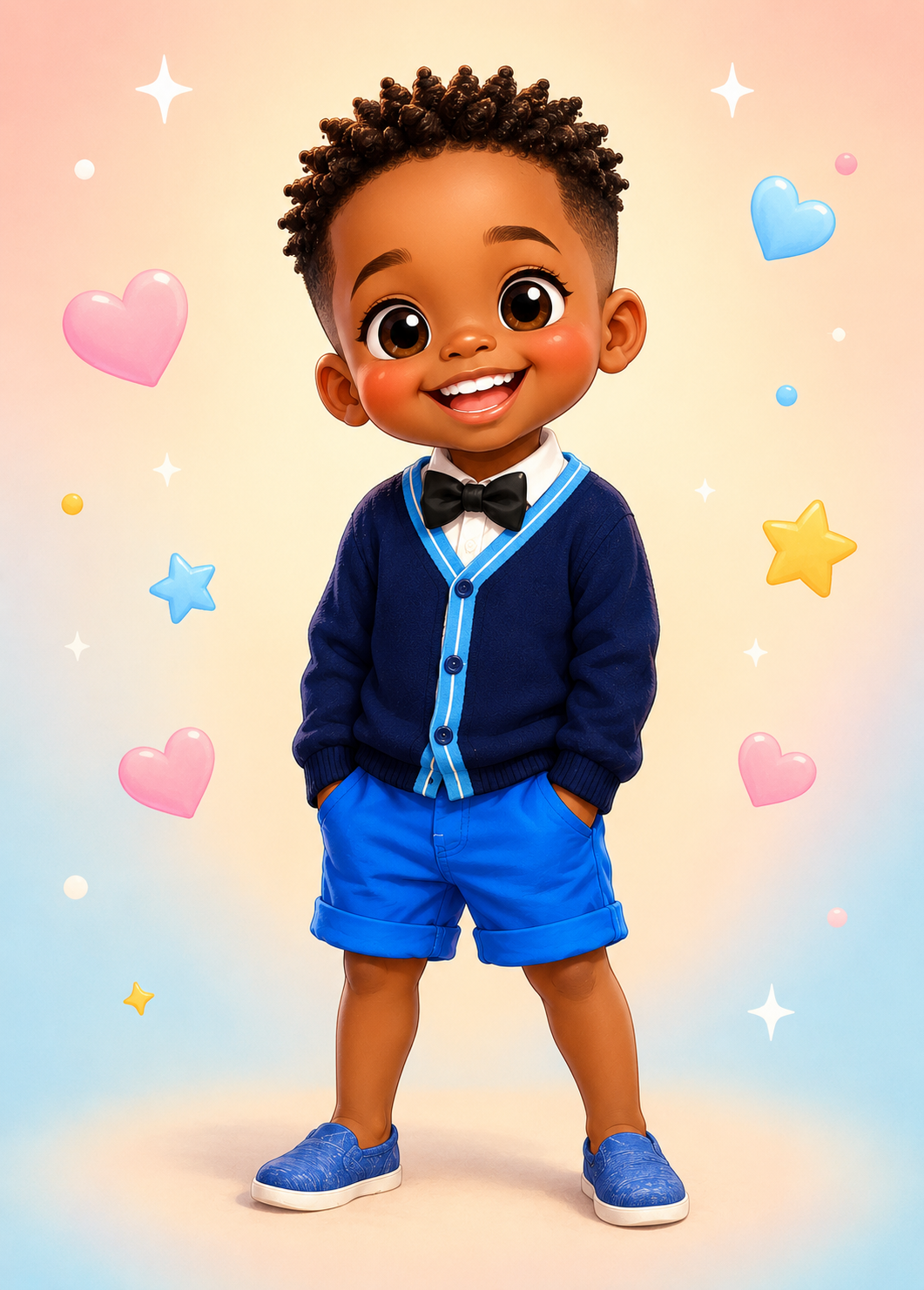 Affiche Enfant Chibi personnalisee - apercu