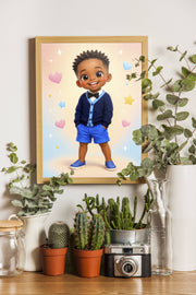 Affiche Enfant Chibi personnalisee