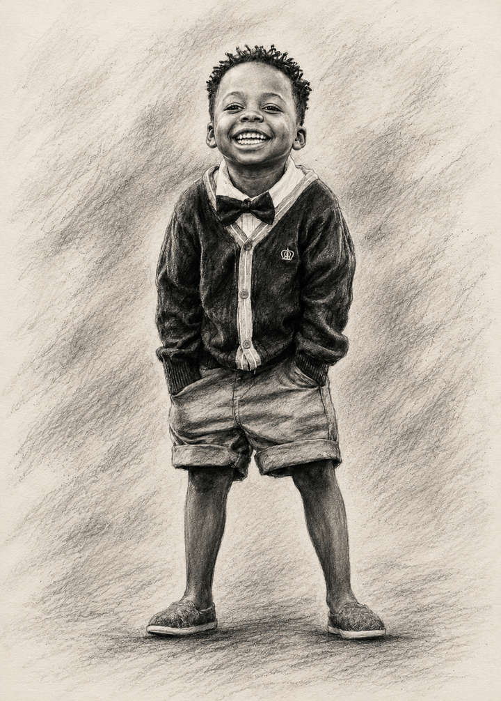 Affiche Enfant Fusain