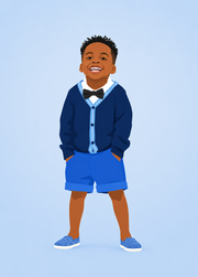 Affiche Enfant Flat Design personnalisee - apercu