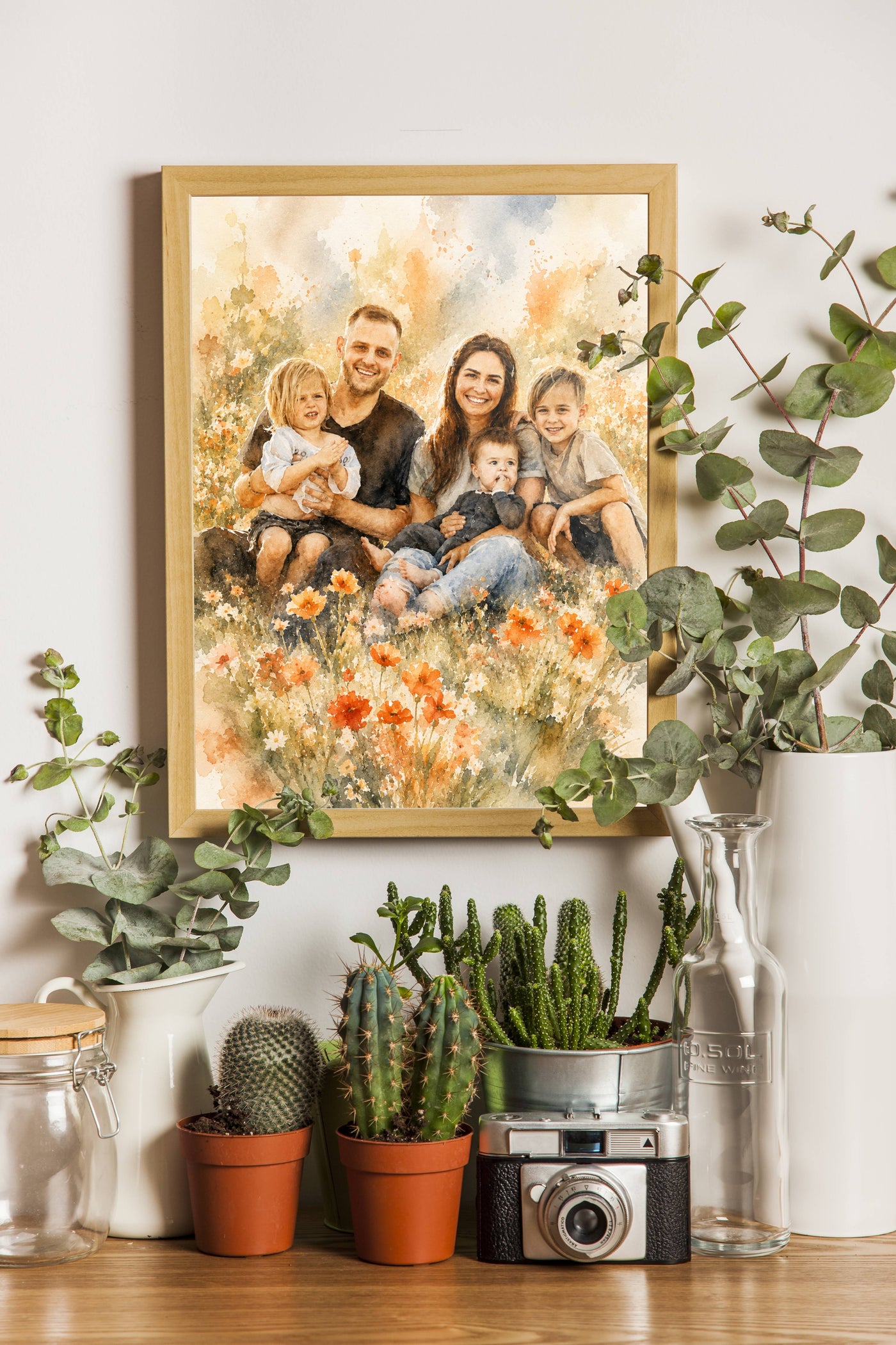 Affiche Famille Aquarelle personnalisee