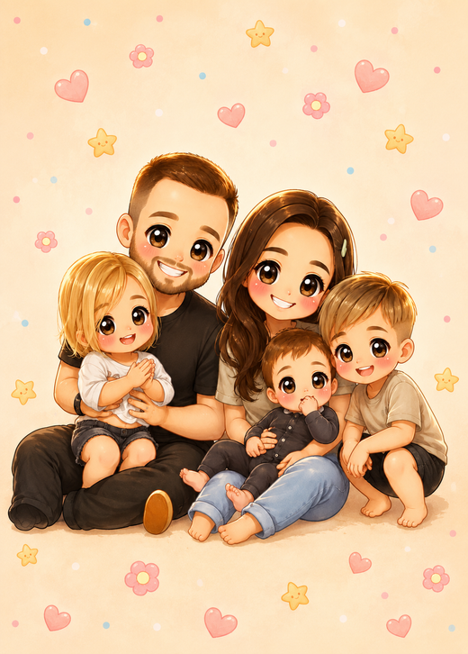 Chibi Family Poster