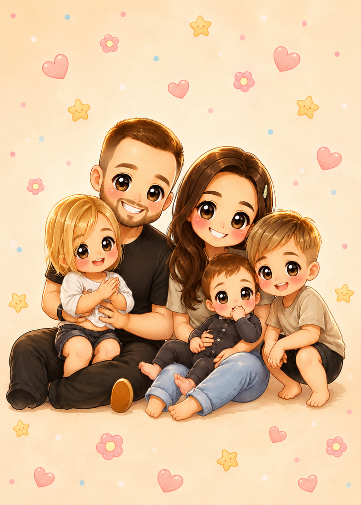 Chibi Family Poster