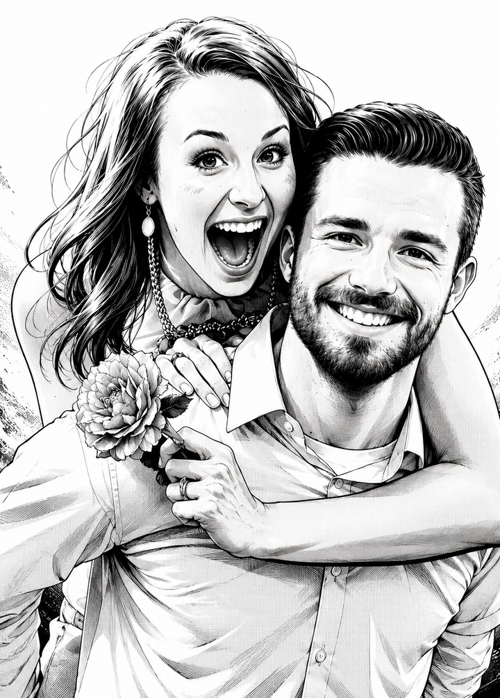 Affiche Couple Manga