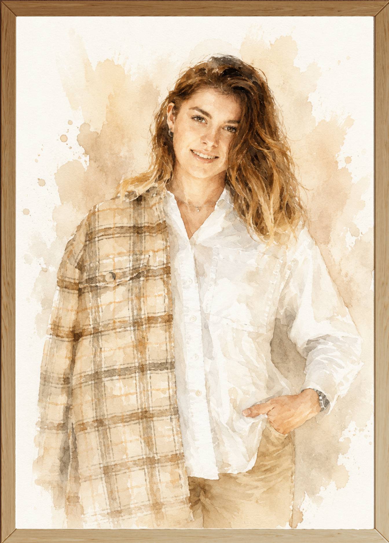 Affiche Femme Aquarelle personnalisee - apercu