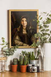 Affiche Femme Baroque personnalisee - decor