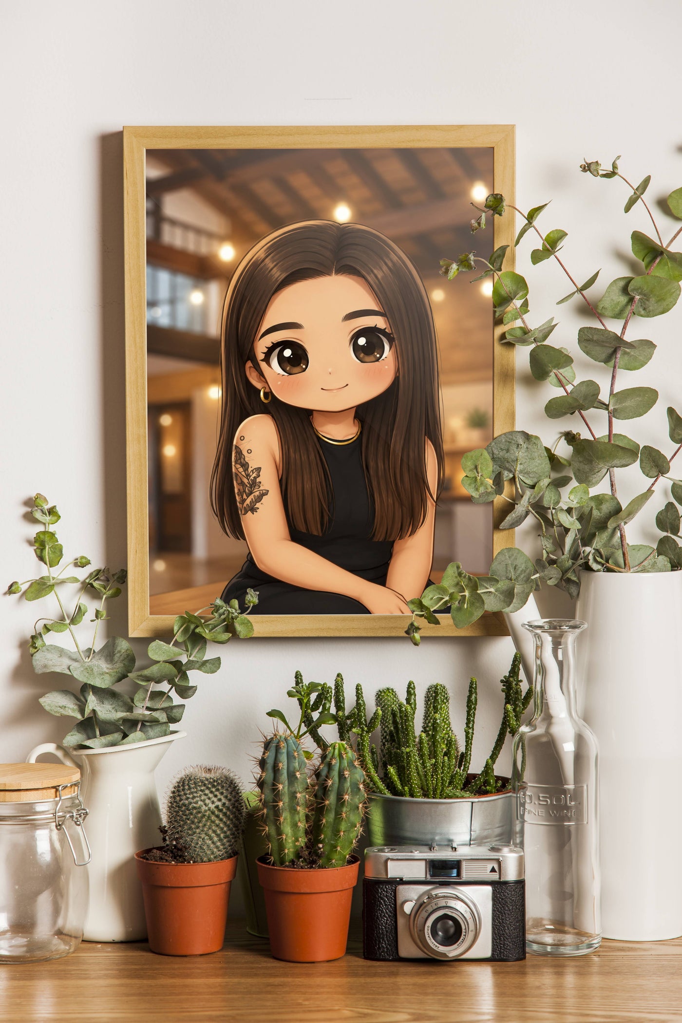 Affiche maman Chibi personnalisee