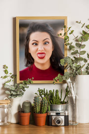 Affiche Femme Comique - Grimace - décor
