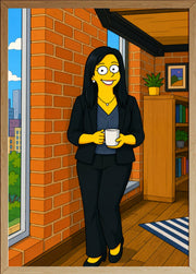 Affiche maman Personnage jaune