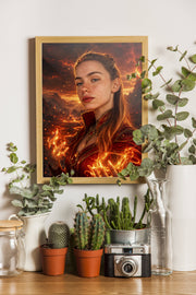 Affiche maman Super sorciere feu - apercu
