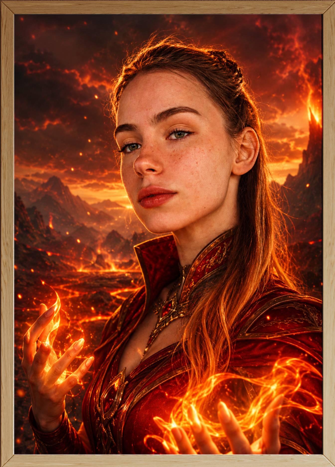 Affiche maman Super sorciere feu