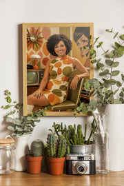 Affiche maman Vintage 60 personnalisee - aperçu