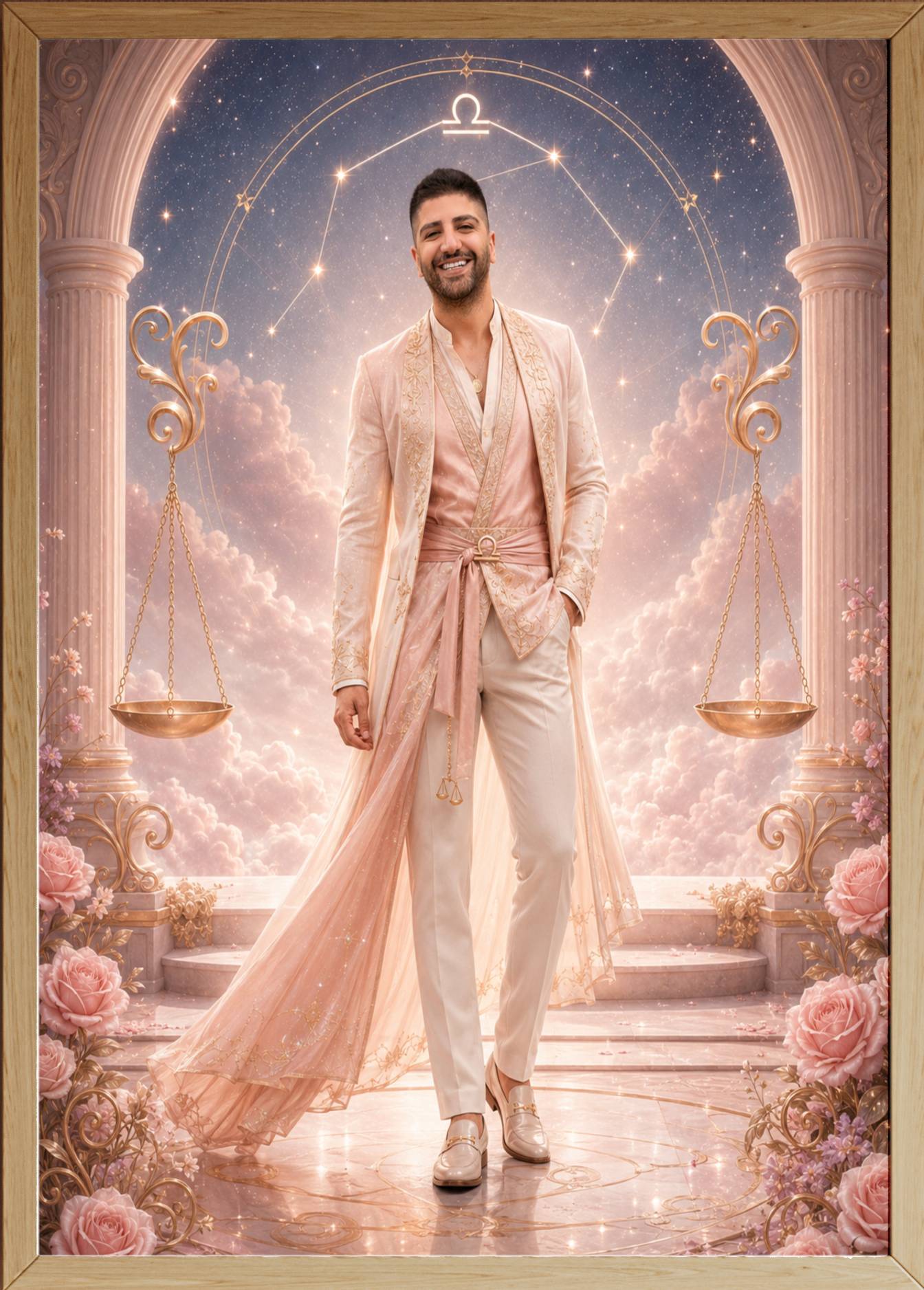 Affiche Homme Zodiac Balance personnalisée - aperçu