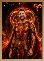 Affiche Homme Zodiac Bélier personnalisée - aperçu