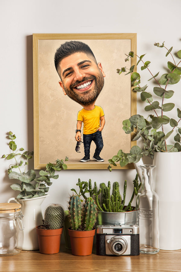 Affiche Homme Caricature personnalisee