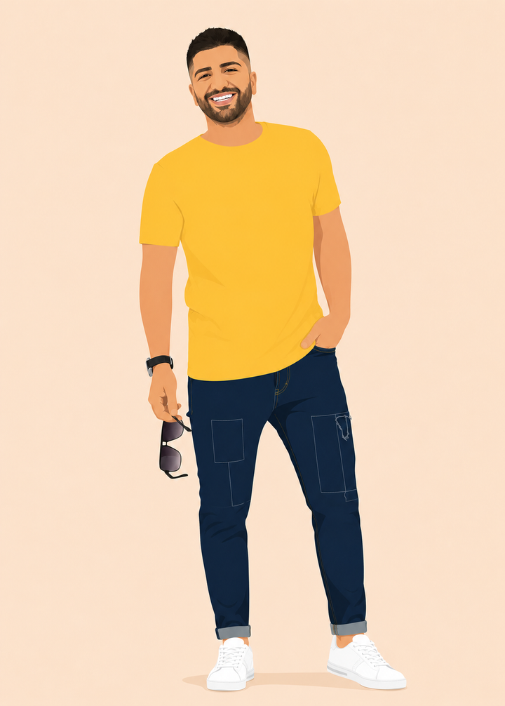 Man Flat Design Poster