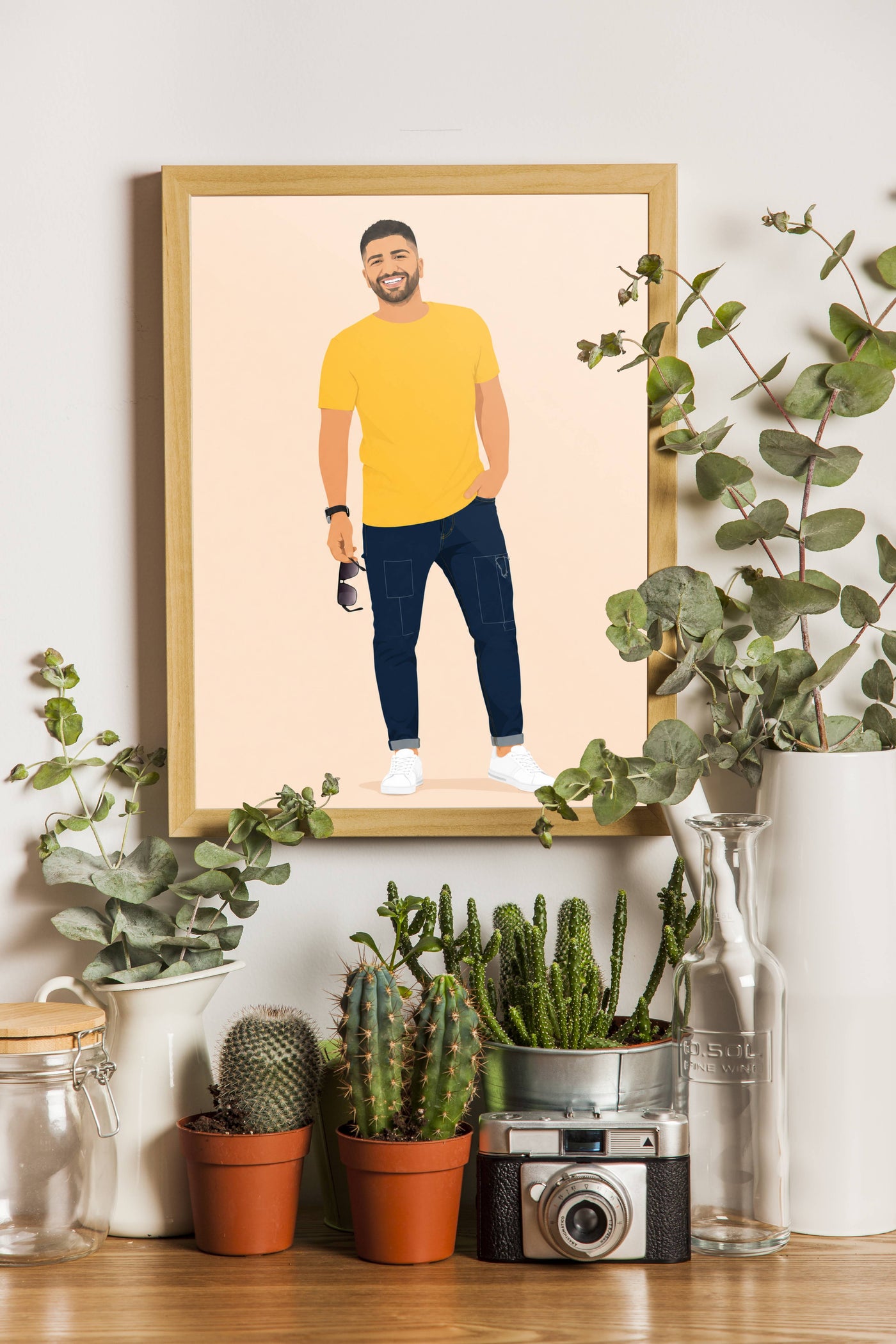 Affiche Homme Flat Design personnalisee