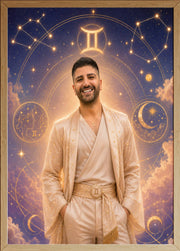 Affiche Homme Zodiac Gémeaux personnalisée - aperçu