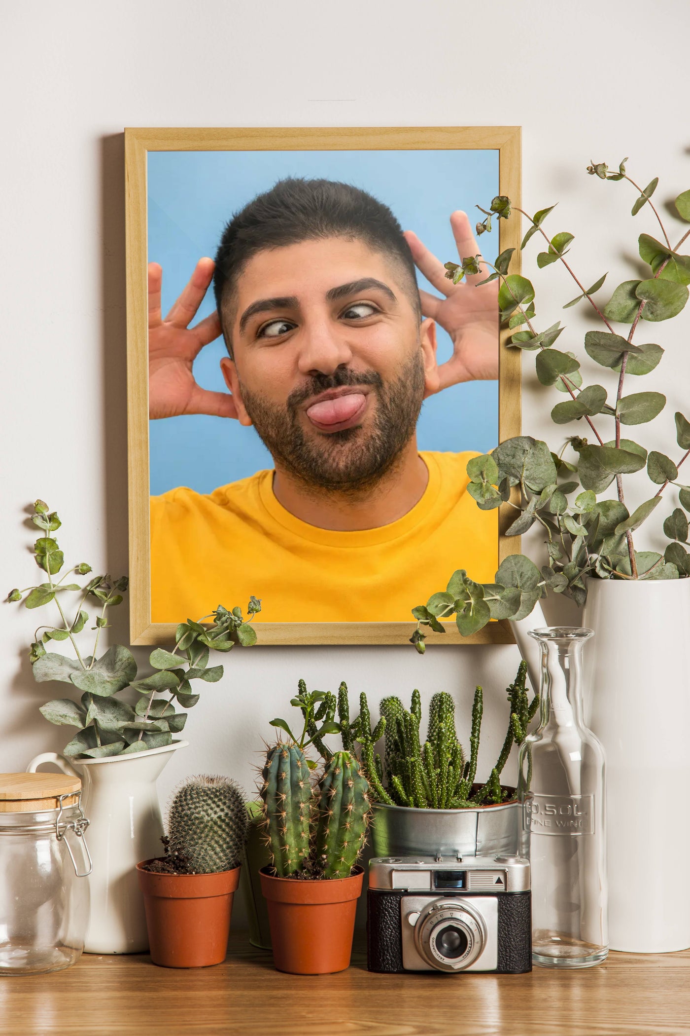 Affiche Homme Comique - Grimace - décor