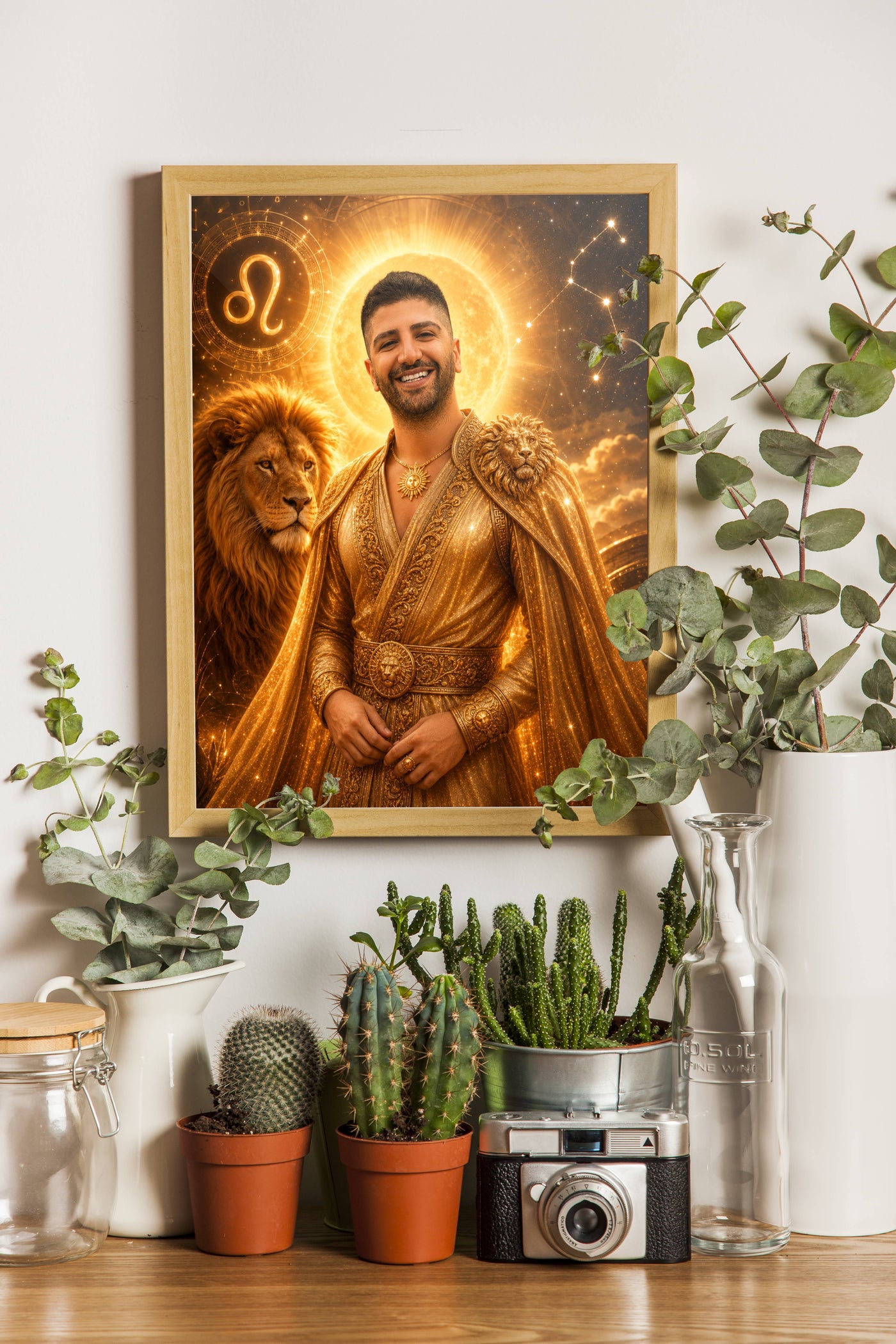 Affiche Homme Zodiac Lion personnalisée - décor