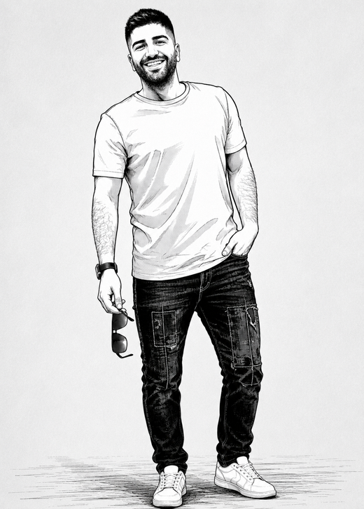 Affiche Homme Manga