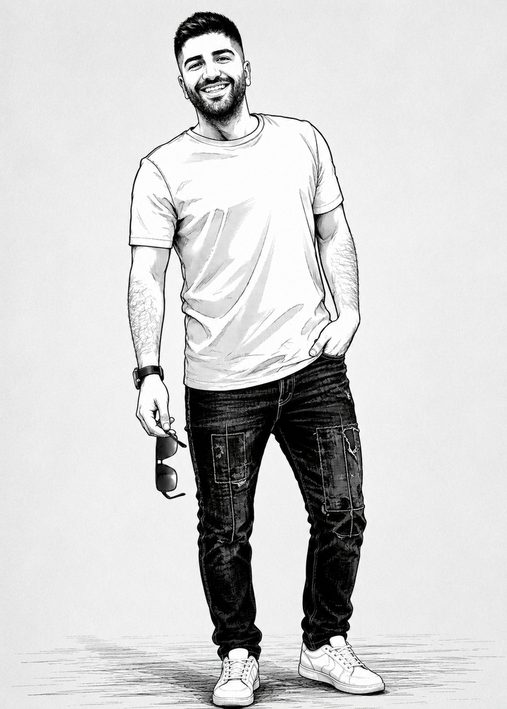 Affiche Homme Manga