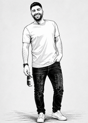 Affiche Homme Manga personnalisee - apercu