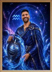 Affiche Homme Zodiac Verseau personnalisée - aperçu