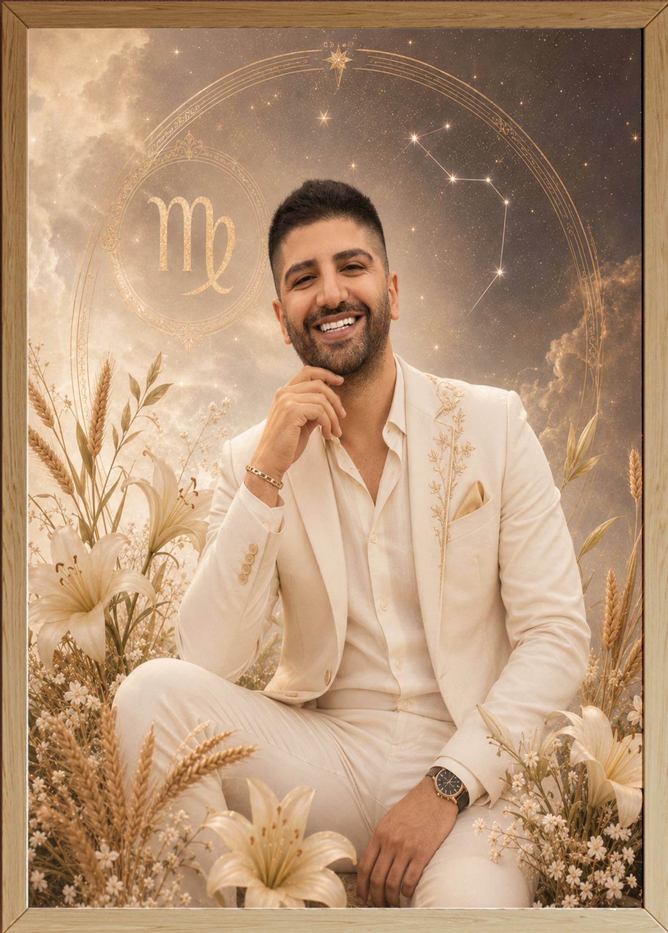 Affiche Homme Zodiac Vierge personnalisée - aperçu