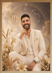 Affiche Homme Zodiac Vierge personnalisée - aperçu