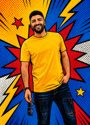Affiche Homme Pop art personnalisee - apercu