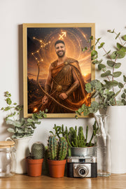 Affiche Homme Zodiac Sagittaire personnalisée - décor