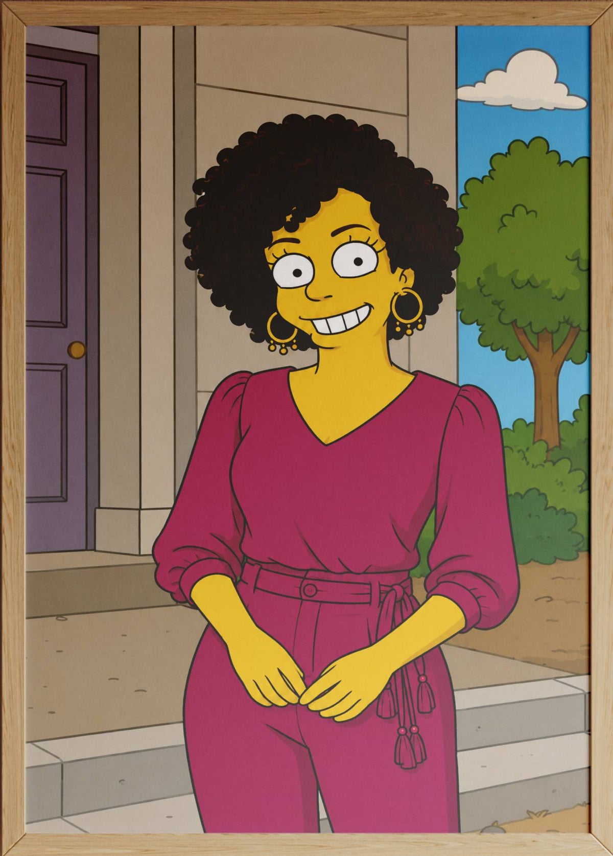 Animated yellow woman
