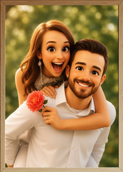 Affiche Couple Cartoon