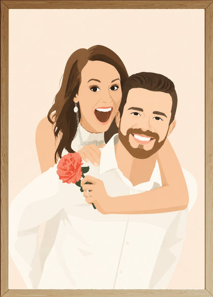 Affiche Couple Flat Design