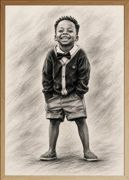 Affiche Enfant Fusain