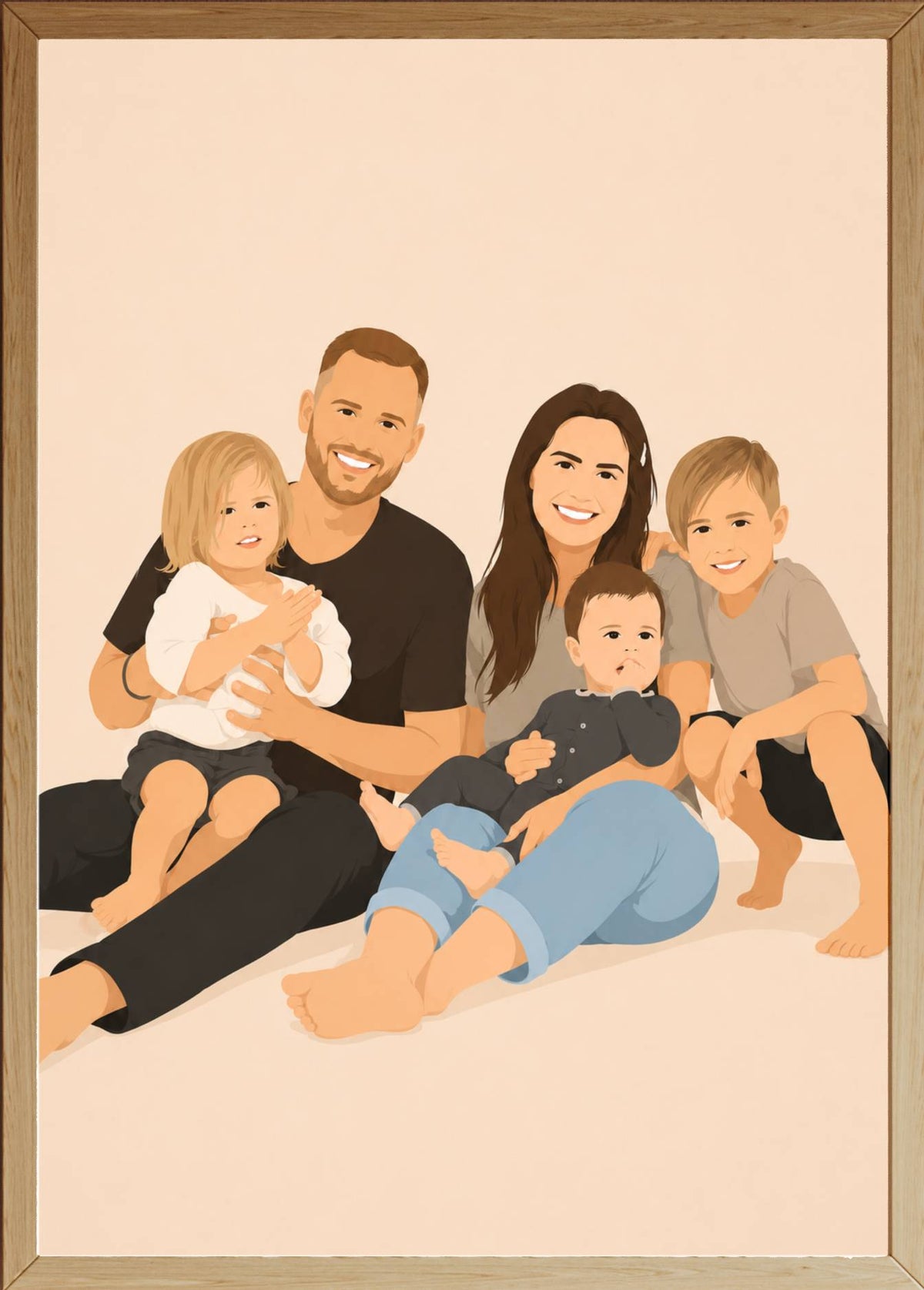 Family frame flat design