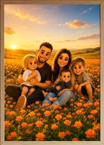 Cartoon Family Poster