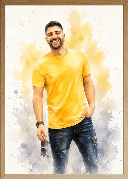 Affiche Homme Aquarelle